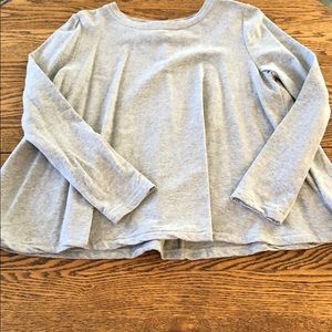 eri+ali Gray L/S Babydoll Top